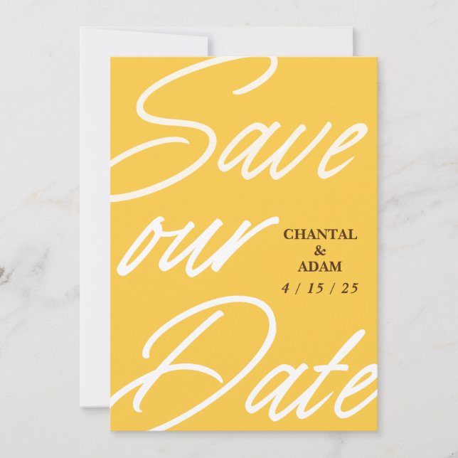 Flat Save The Date Card (Front)