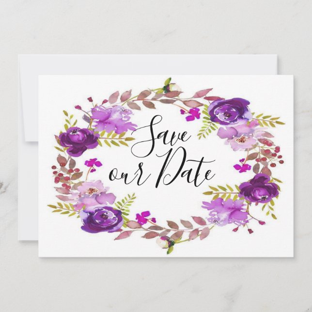 Flat Save The Date Card (Front)
