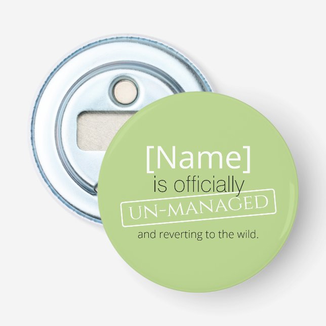 Flat Save The Date Card Bottle Opener (Front)