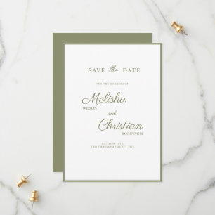 Flat Save The Date card for a wedding.