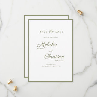 Flat Save The Date card for a wedding.