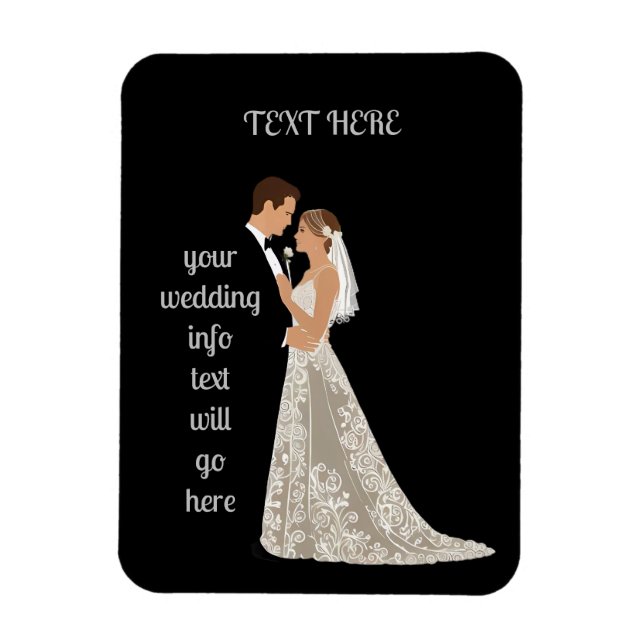 Flat Save The Date Card Magnet (Vertical)
