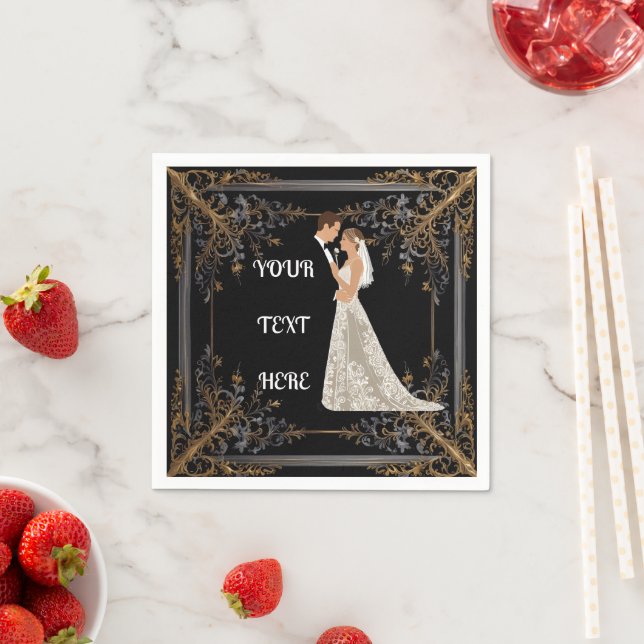 Flat Save The Date Card Napkin (Insitu)