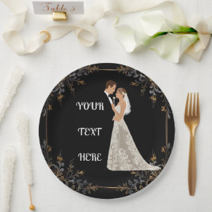 Flat Save The Date Card Paper Plate
