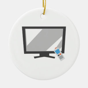 Flat Screen TV Ceramic Tree Decoration