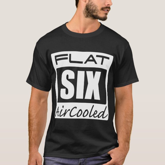 Flat six Aircooled porsche engine inspired turbo e T-Shirt (Front)