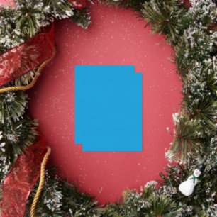 Flat Sky Blue Background for Web & Print Foil Holiday Postcard