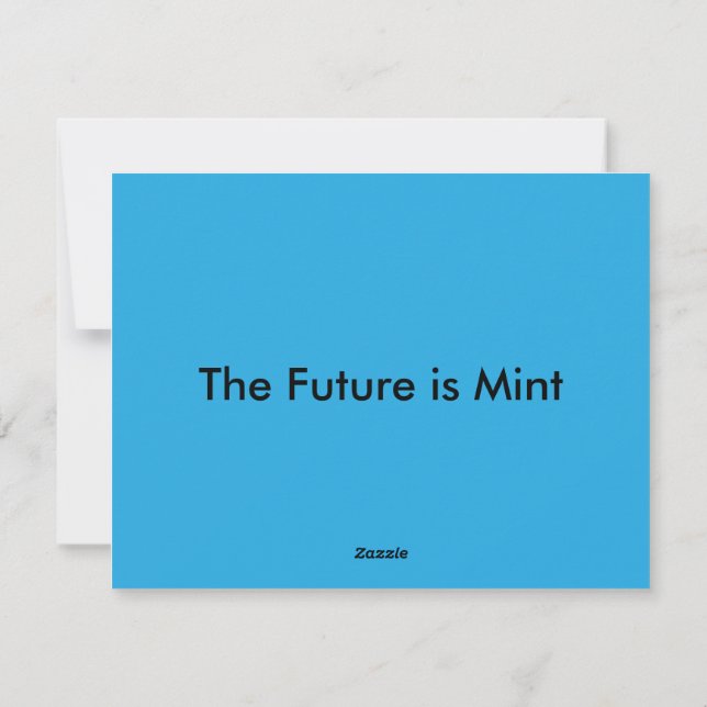 Flat Sky Blue Background for Web & Print Holiday Card (Back)