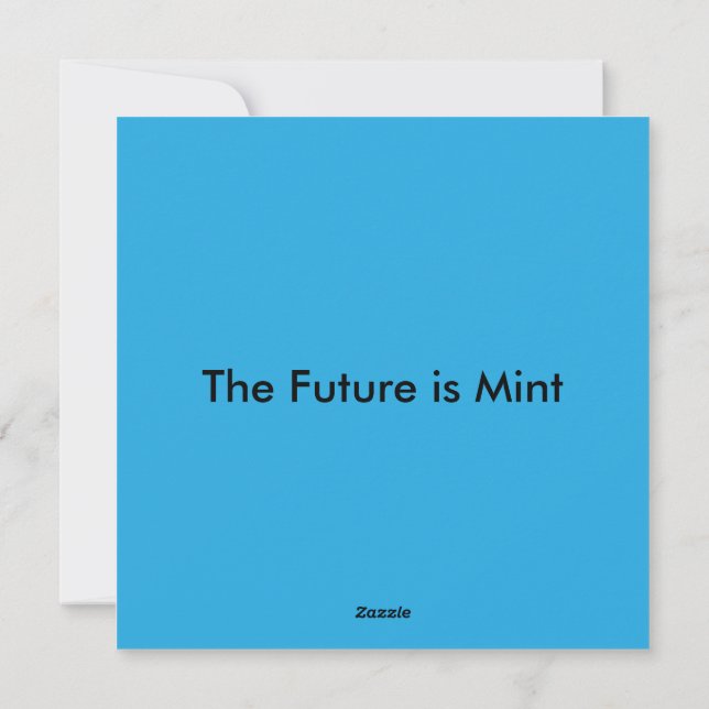 Flat Sky Blue Background for Web & Print Holiday Card (Back)