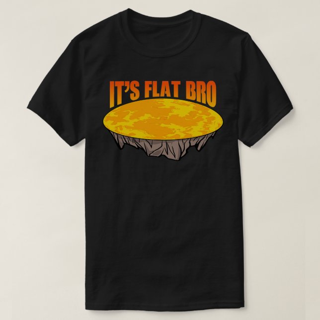 Flat Sun Gift Funny Flat Earth Lover Men Flat Sun T-Shirt (Design Front)