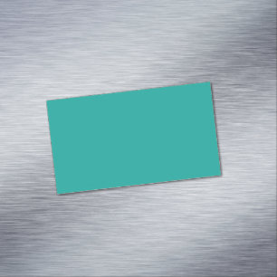 Flat Teal Background Texture  Magnetic Business Card