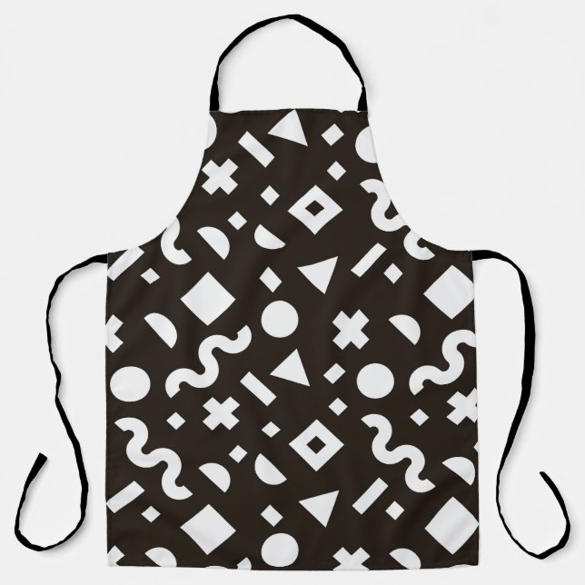 Flat texture of geometric colourful shapes. Monoch Apron (Front)