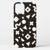 Flat texture of geometric colourful shapes. Monoch
