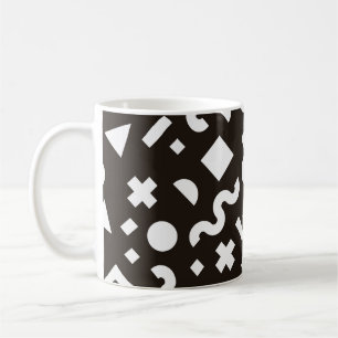 Flat texture of geometric colourful shapes. Monoch Coffee Mug