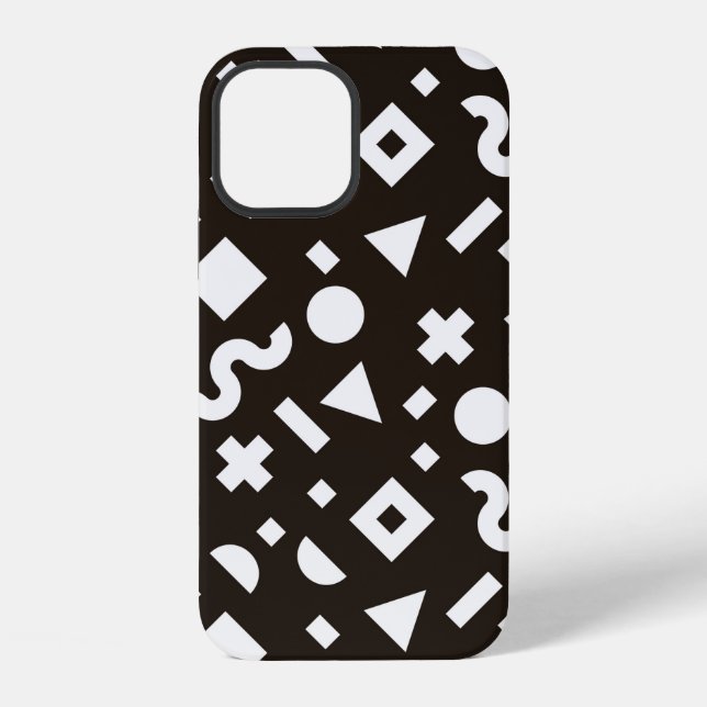 Flat texture of geometric colourful shapes. Monoch iPhone Case (Back)