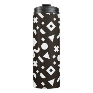 Flat texture of geometric colourful shapes. Monoch Thermal Tumbler