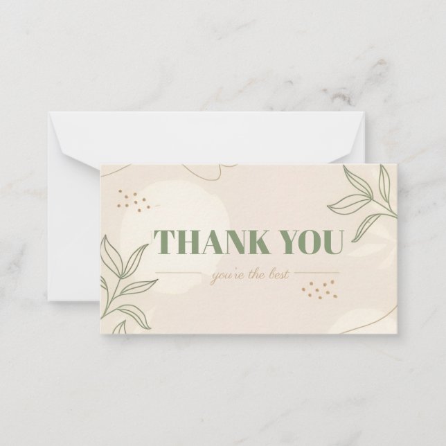 Flat Thank You Card (Front)