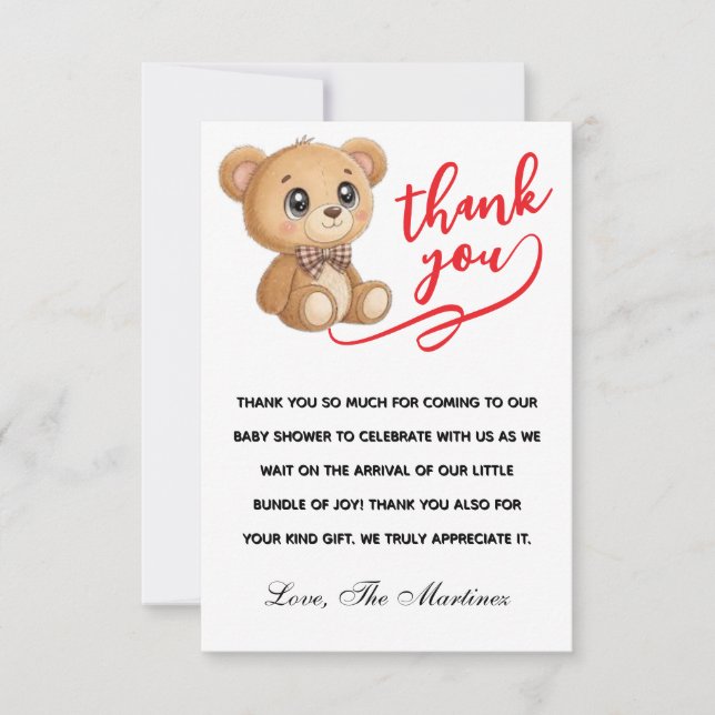 Flat Thank You Card (Front)