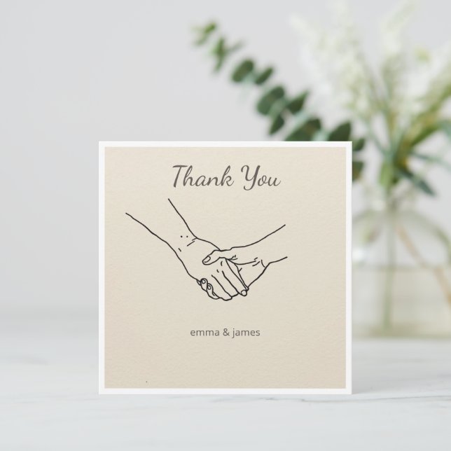Flat Thank You Card (Standing Front)
