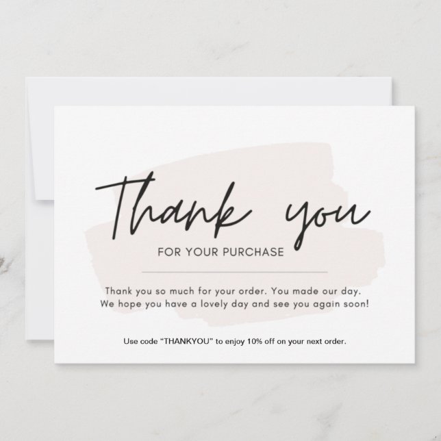 Flat Thank You Card (Front)