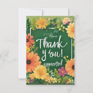 flat thank you card