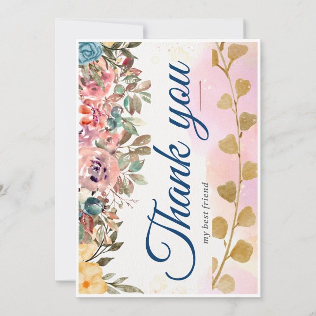 Flat Thank You Card (Front)