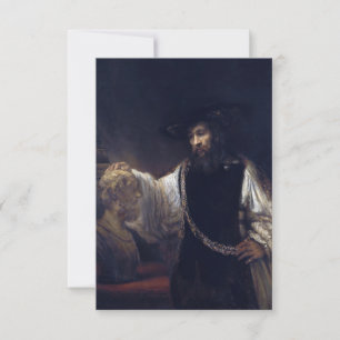 Flat Thank You Card Aristotle with a Bust of Homer