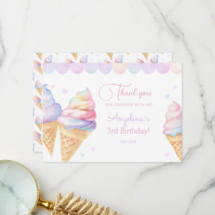 Flat Thank You Card Birthday 
