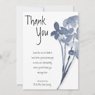 Flat Thank You Card for Wedding