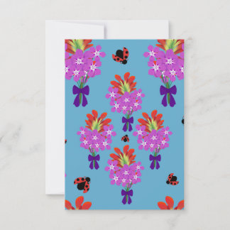 Flat Thank You Card - Garden Party Bouquets