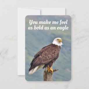 Flat Thank You Card of eagle