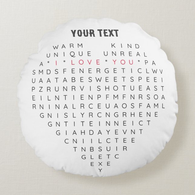 Flat Thank You Card Round Cushion (Front)