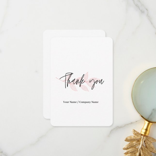 Flat Thank You Card Template (Front/Back In Situ)