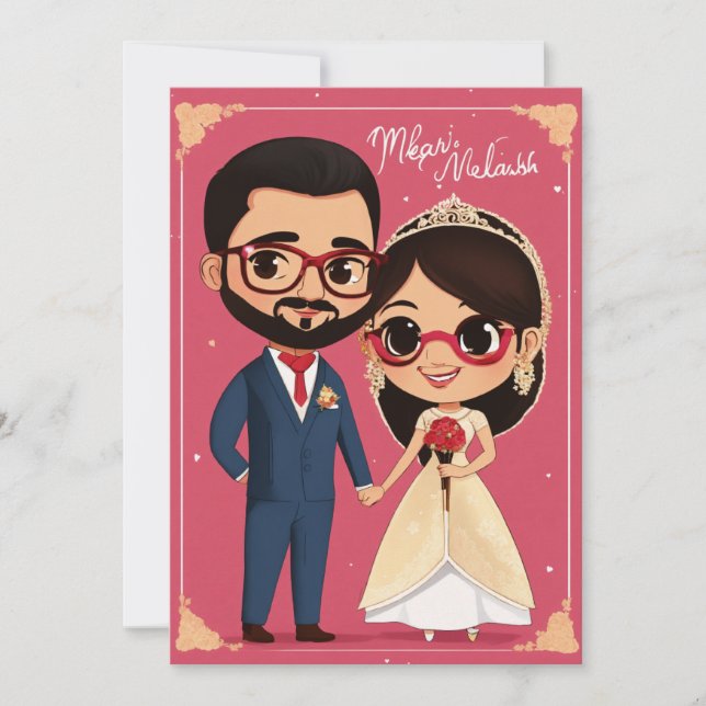 Flat Thank You Card, wedding invitation card  (Front)