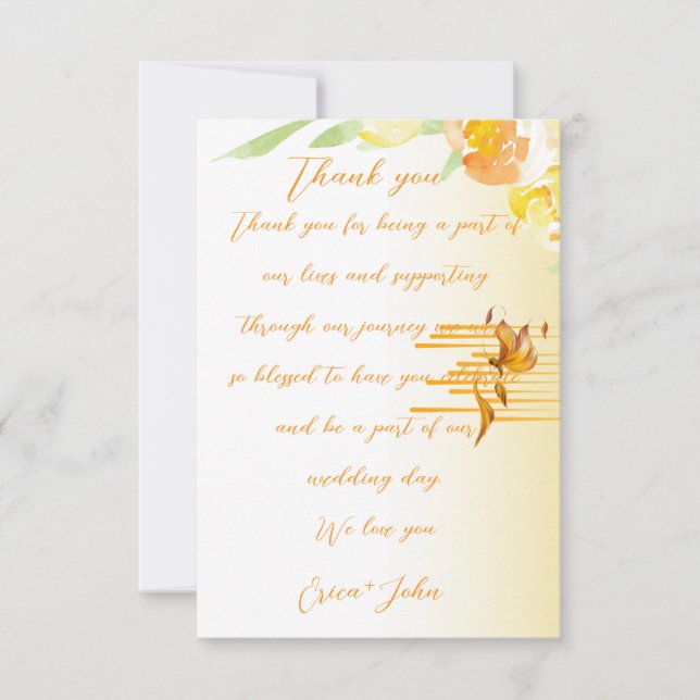 Flat thank you cards  (Front)