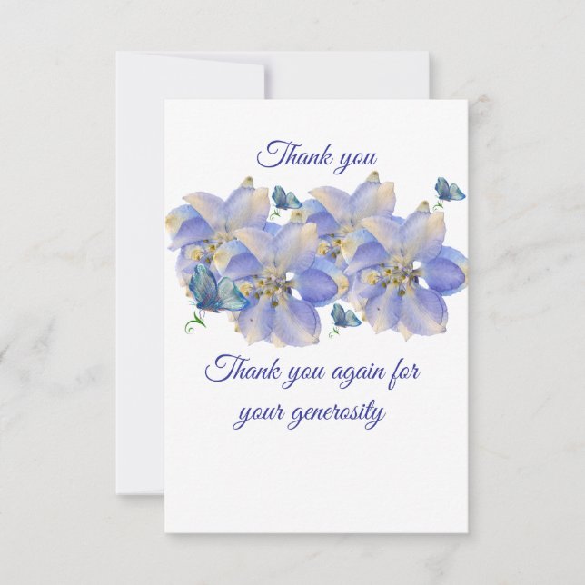 Flat thank you cards  (Front)