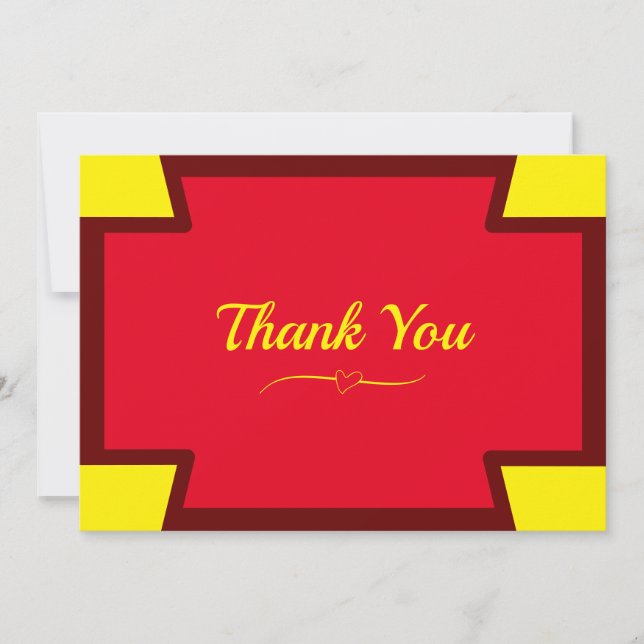 Flat Thank You Greeting Card (Front)