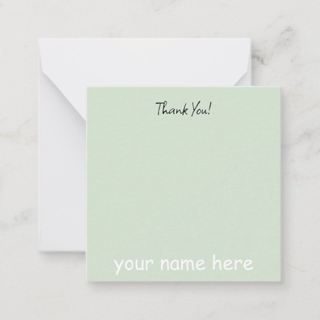 Flat Thank You Note Card (Front)