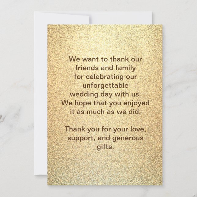 Flat Thank You Photo Card (Back)