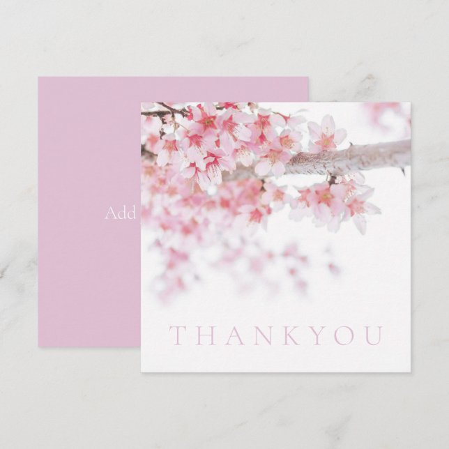 FLAT THANKYOU CARD : CHERRY BLOSSOMS (Front/Back)