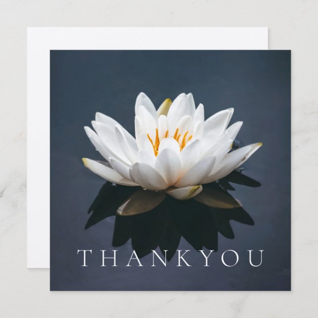 FLAT THANKYOU CARD : PINK LOTUS (Front/Back)