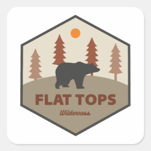 Flat Tops Wilderness Colorado Bear Square Sticker
