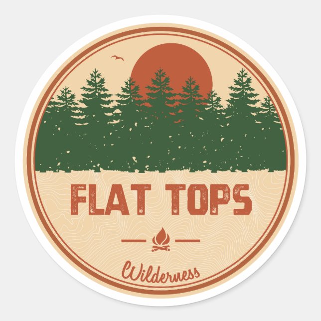 Flat Tops Wilderness Colorado Classic Round Sticker (Front)
