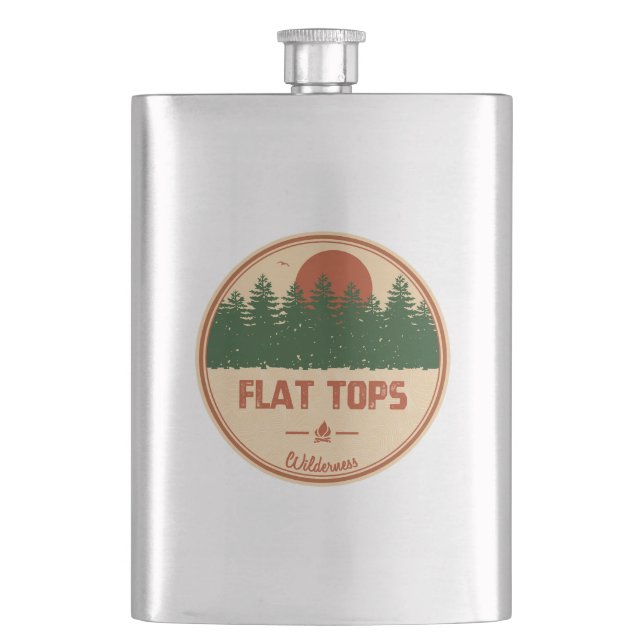 Flat Tops Wilderness Colorado Hip Flask (Front)