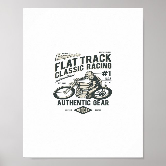 Flat Track Classic Racing Poster (Front)