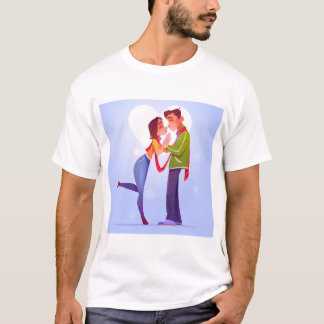 flat-valentine-s-day-couple T-Shirt