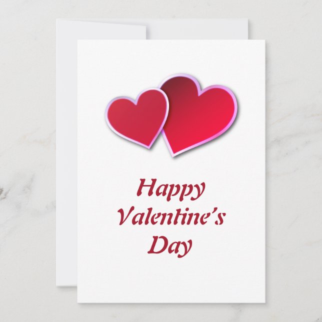 Flat Valentine's Day Greeting Card (Front)