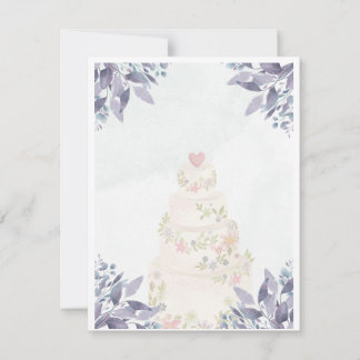 Flat wedding Card