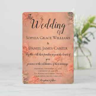 Flat Wedding Invitation Card