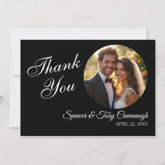 Flat Wedding Thank You Card | Custom with Photo 